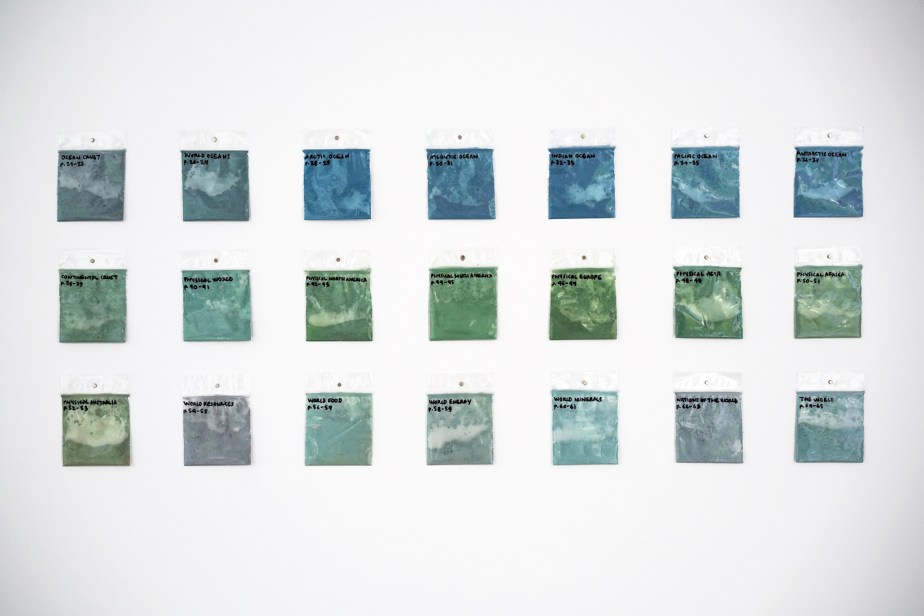 21 identified plastic sachets of blue and green pigments